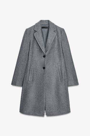 SOFT BUTTON COAT - Grey by Zara - Image 0