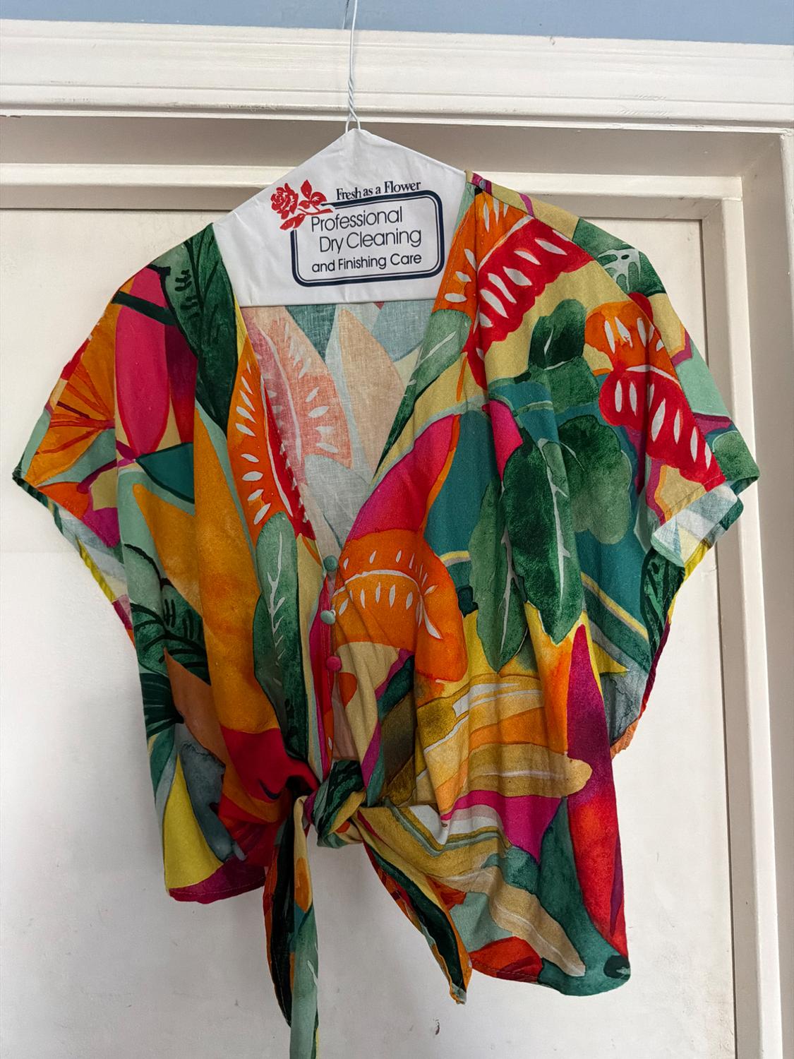 TROPICAL PRINT LINEN BLEND SHIRT - Image 4