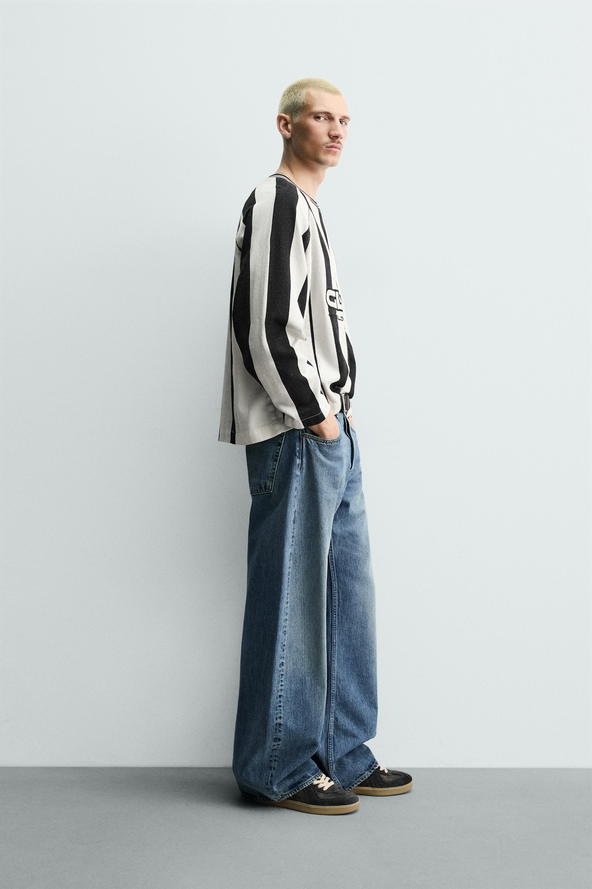 JACQUARD STRIPED TEXTURED T-SHIRT
