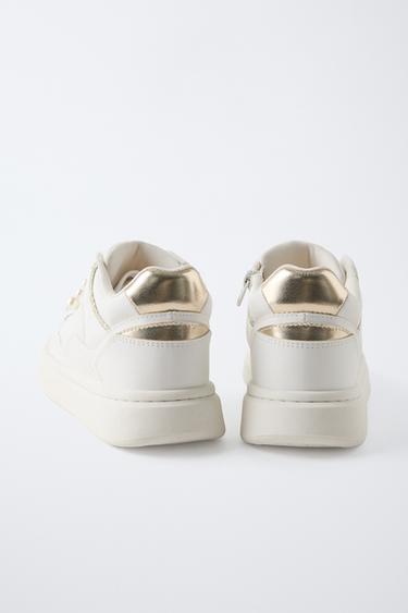 BEJEWELLED HIGH TOP SNEAKERS - White by Zara - Image 4