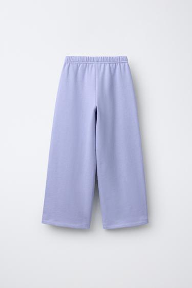 WIDE-LEG TEXT TROUSERS - Blue by Zara - Image 1