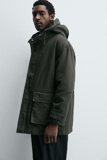 PARKA LAVÉE COUPE RELAX - Marron clair de Zara - Image 6