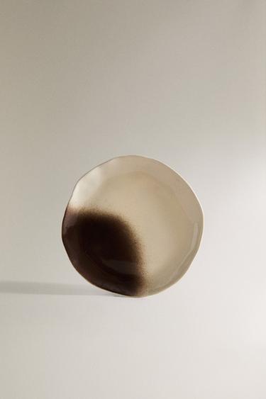 OMBRÉ STONEWARE SIDE PLATE X COLLAGERIE - Ecru / Brown by Zara