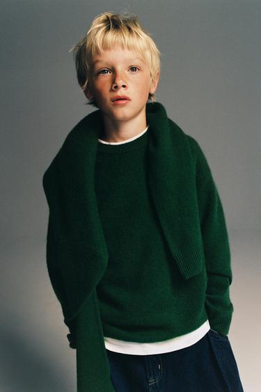 Zara 100% CASHMERE SWEATER - Green