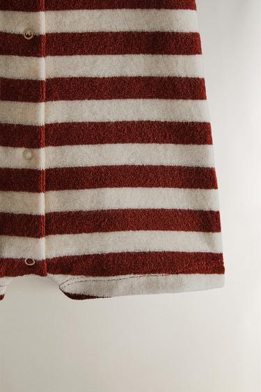 GRENOUILLÈRE PLAGE BÉBÉ ÉPONGE RAYURES - Écru / Marron de Zara - Image 3