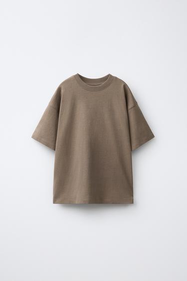 PLAIN T-SHIRT - Mink by Zara