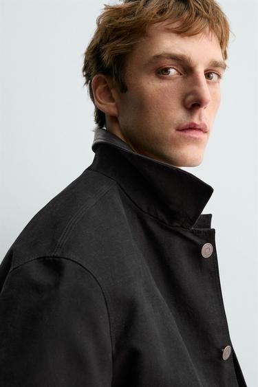 VESTE EN CUIR BIMATIÈRE AARON LEVINE X ZARA - Noir de Zara - Image 6