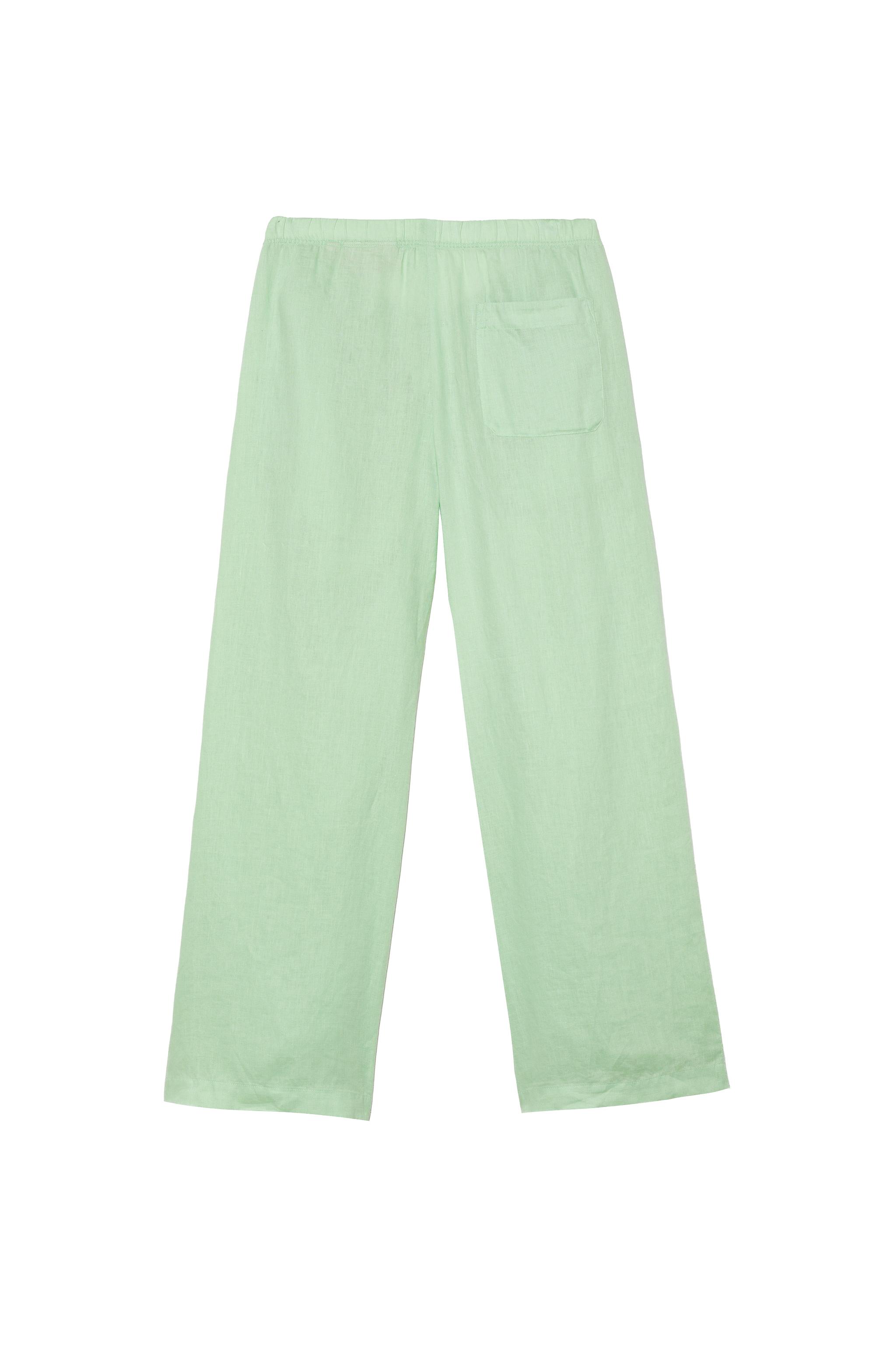 Zara %100 KETEN RELAXED FIT PANTOLON görsel 3