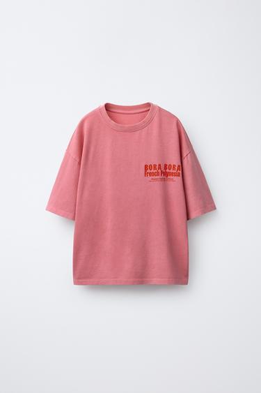 CAMISETA ESTAMPADA GOLFINHOS - Rosa da Zara
