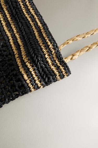 PAPER TOTE BAG - Two-tone by Zara