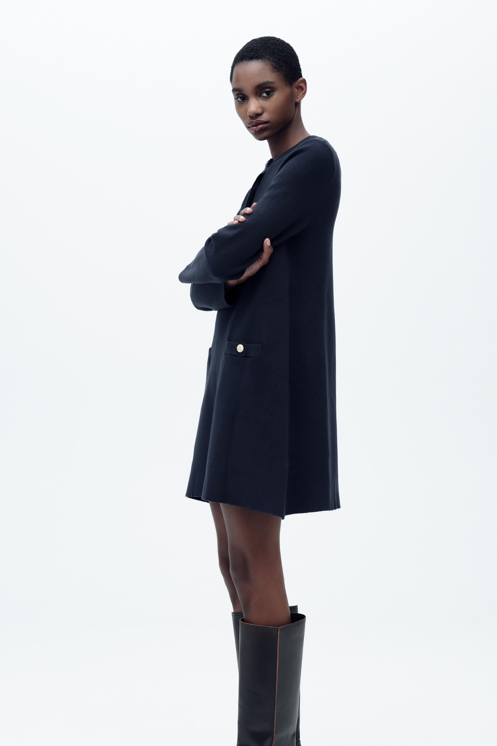 無地ニットミニワンピース - ネイビーブルー | ZARA Japan / 日本