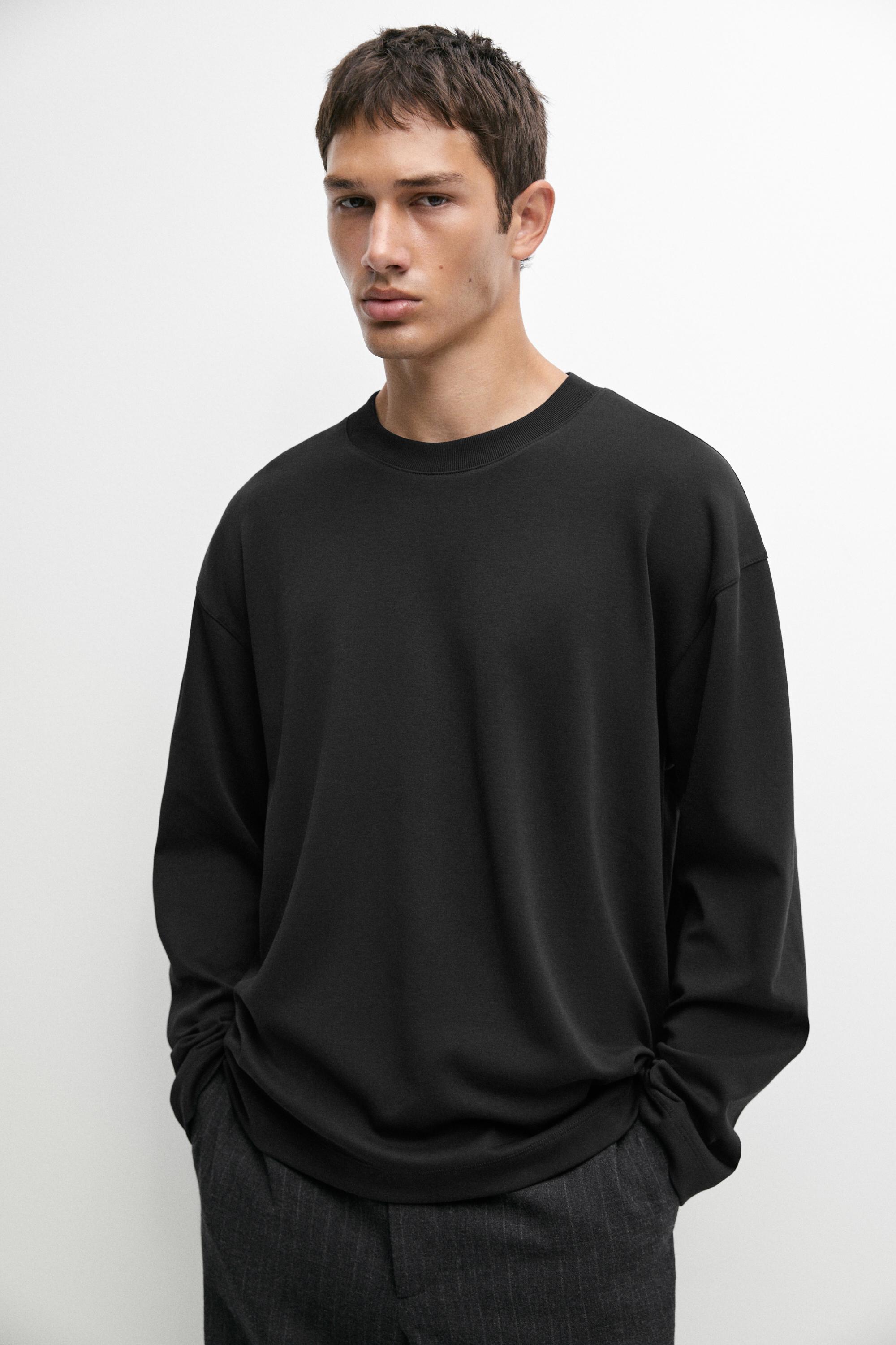 100% cotton long sleeve boxy T-shirt