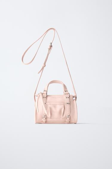 STUDDED CROSSBODY BAG - Pink by Zara