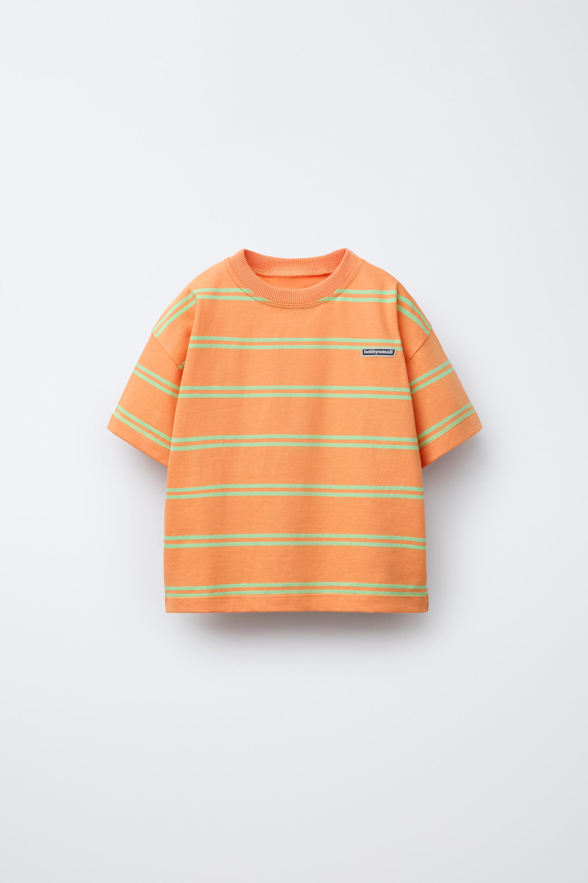 BOBBY SMALL ©ストライプTシャツ - オレンジ色 | ZARA Japan / 日本 BOBBY SMALL ©ストライプTシャツ - オレンジ色 | ZARA Japan / 日本