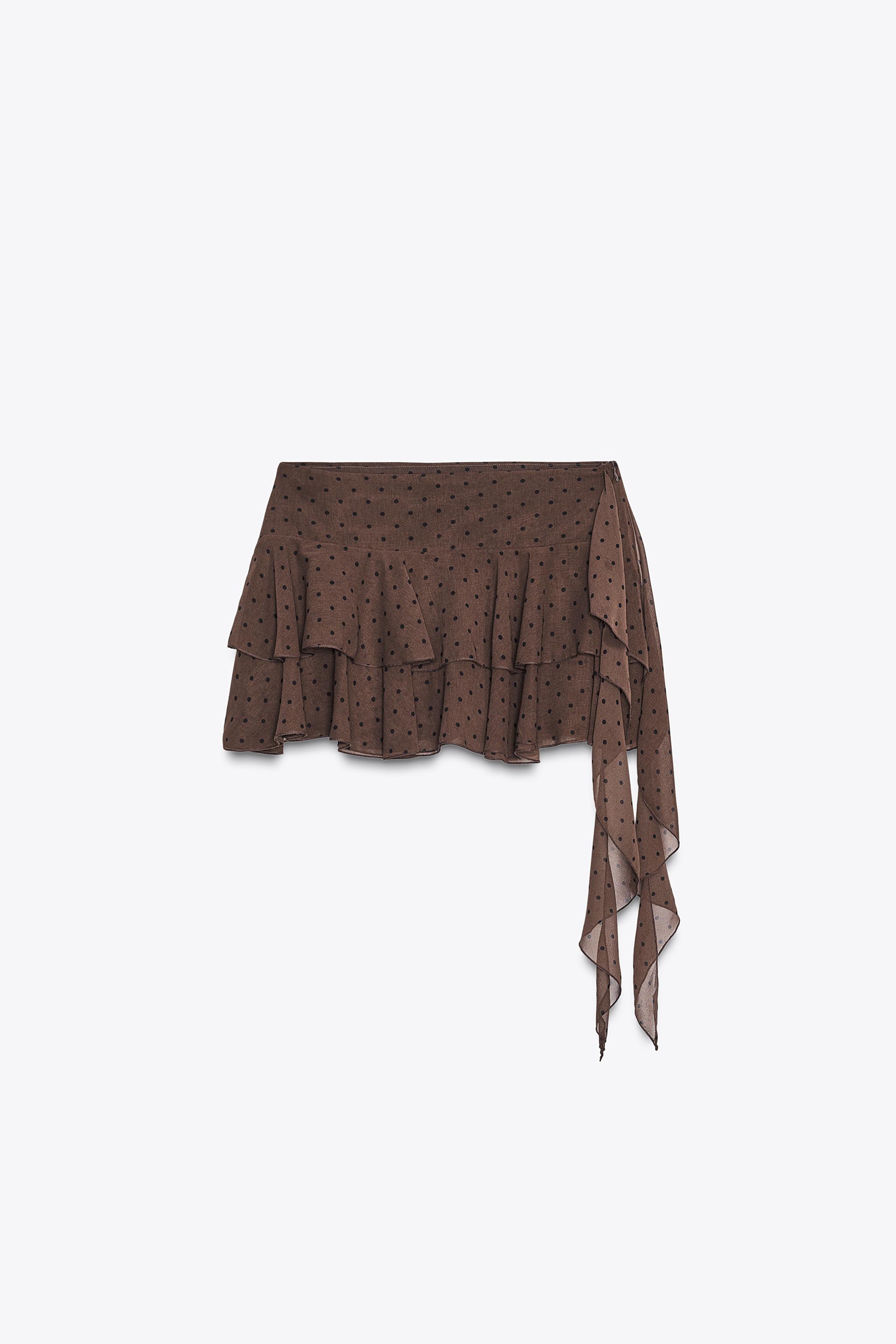 JUPE-CULOTTE À VOLANTS
