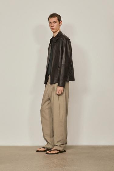 Zara Soft nappa leather jacket - LIMITED EDITION - Brown