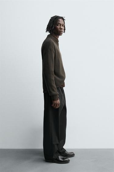 PULL À COL CHEMINÉE - Kaki de Zara - Image 3