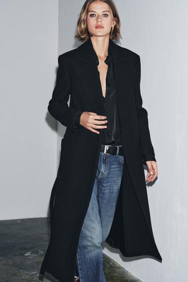 Uomo Zara Cappotti Inverno Zara Capispalla Women's Black Coats