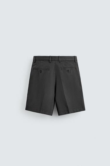 REGULAR FIT CHINO BERMUDA SHORTS - Navy blue by Zara - Image 7