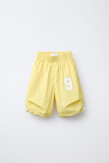 NYLON TECHNICAL LONG BERMUDA SHORTS - Yellow by Zara