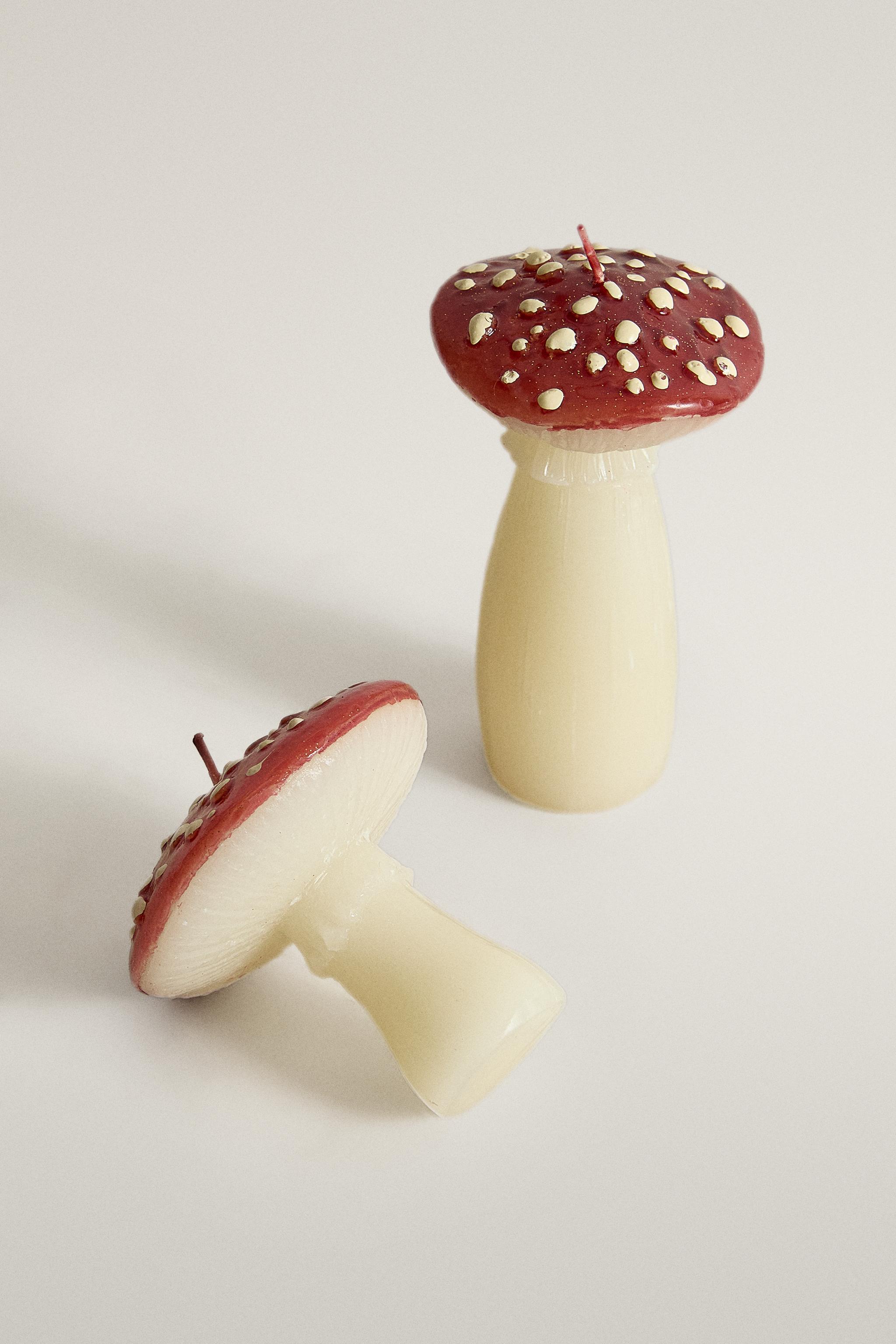 BOUGIE DÉCORATIVE CHAMPIGNON DE NOËL