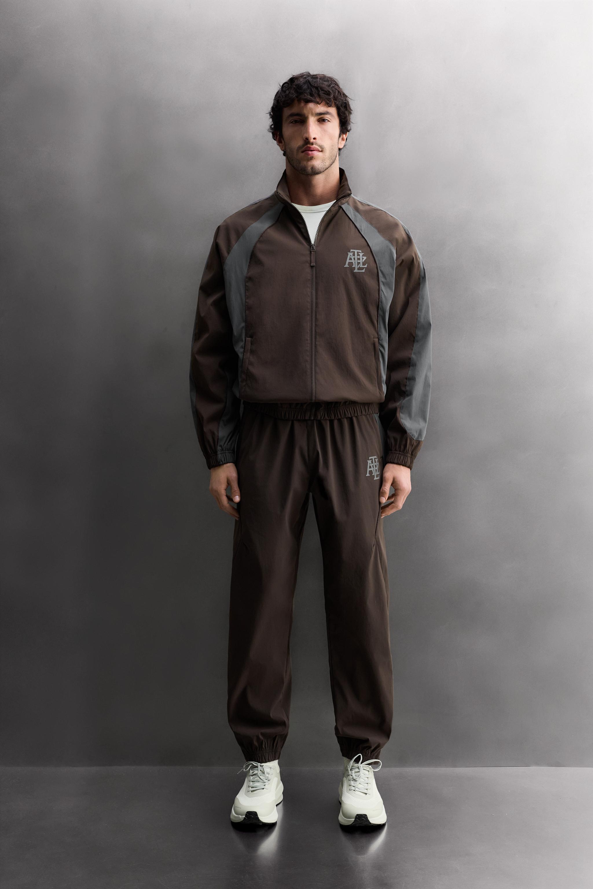 COLOR BLOCK TECHNICAL SOCCER JACKET - Burgundy | ZARA United States