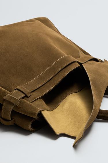LEATHER HANDBAG - Brown de Zara - Image 6