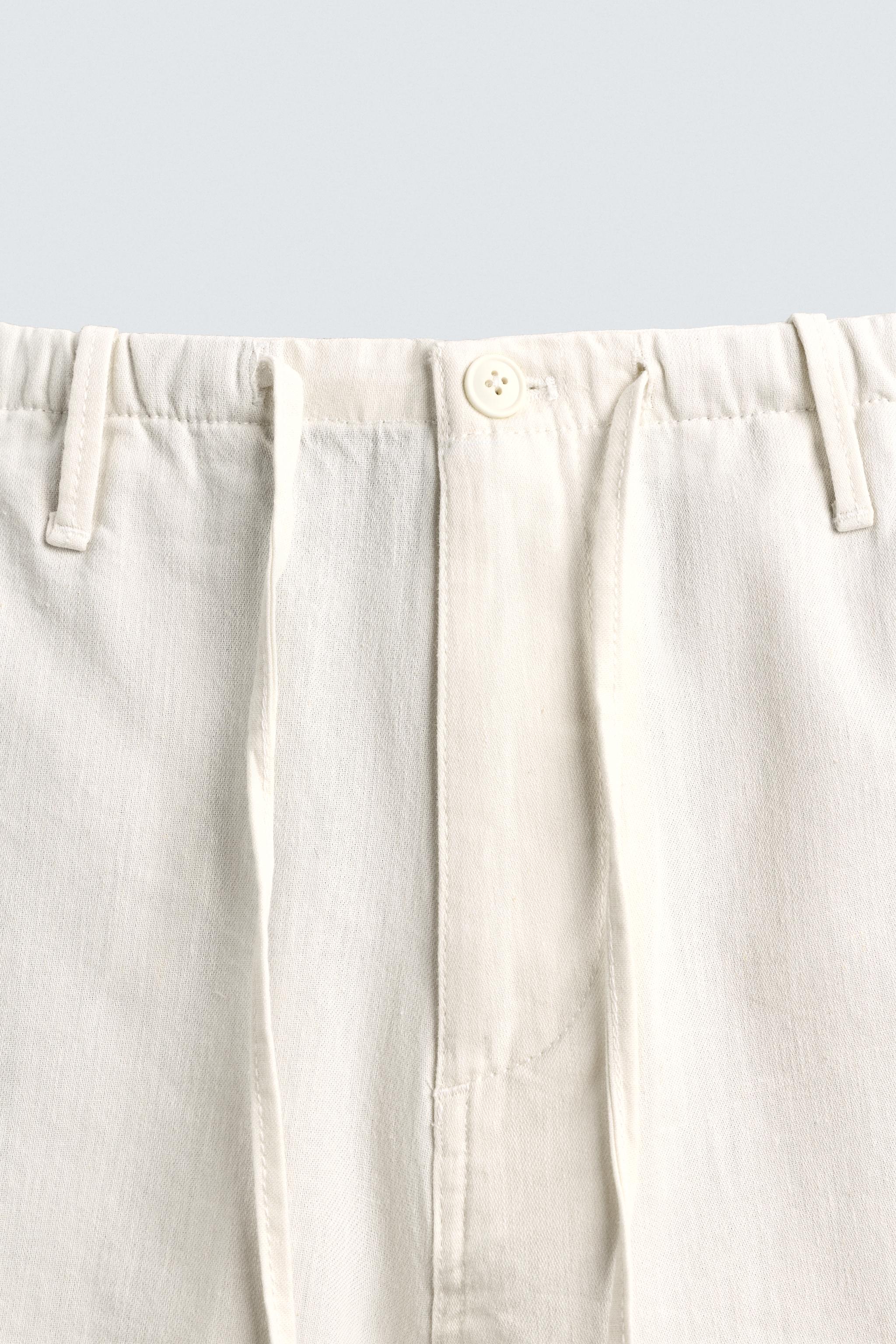 REGULAR FIT COTTON BLEND SHORTS