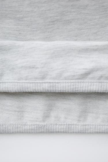 APPLE PATCH SWEATSHIRT AND BERMUDA SHORTS SET - Grey marl by Zara - Image 3