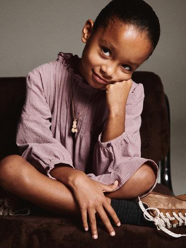 ĐẦM KẺ CA RÔ GINGHAM - Màu hồng đậm từ Zara