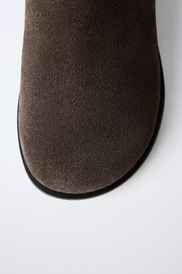 LEATHER CHELSEA ANKLE BOOTS - Brown by Zara - Image 5
