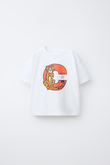 CAMISETA ESTAMPADO ANIMAL - Blanco de Zara - Imagen 0
