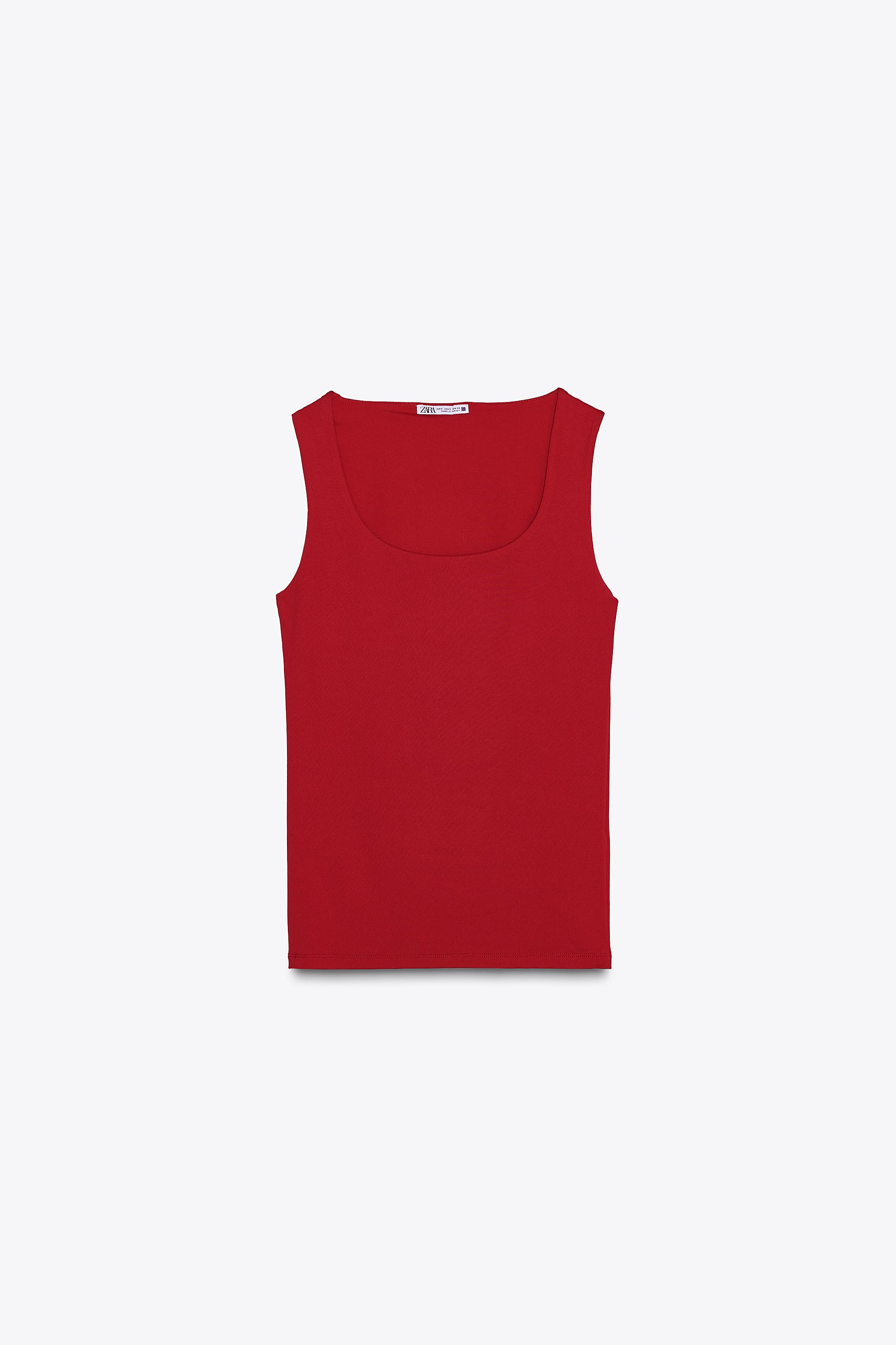 Zara Top Camiseta Tirantes Basica Zara Borneobulletin Zara