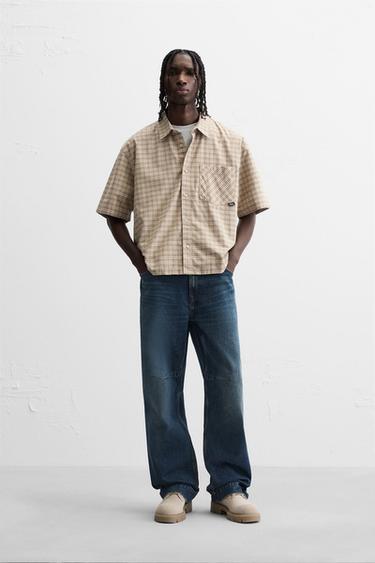 CHECK SHIRT - camel by Zara - Image 0