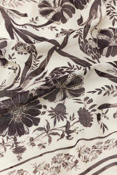 FOULARD BANDANA À IMPRIMÉ CACHEMIRE ET FANTAISIE - Écru de Zara - Image 3
