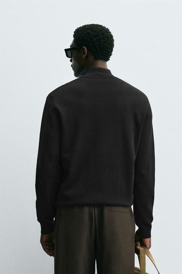COTTON KNIT CARDIGAN - Black by Zara - Image 2