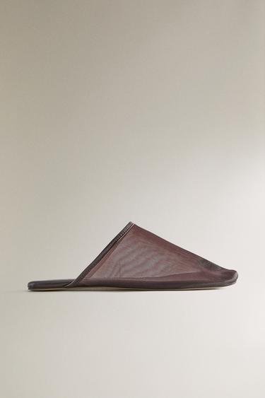 MULE EM MESH - Marrom da Zara