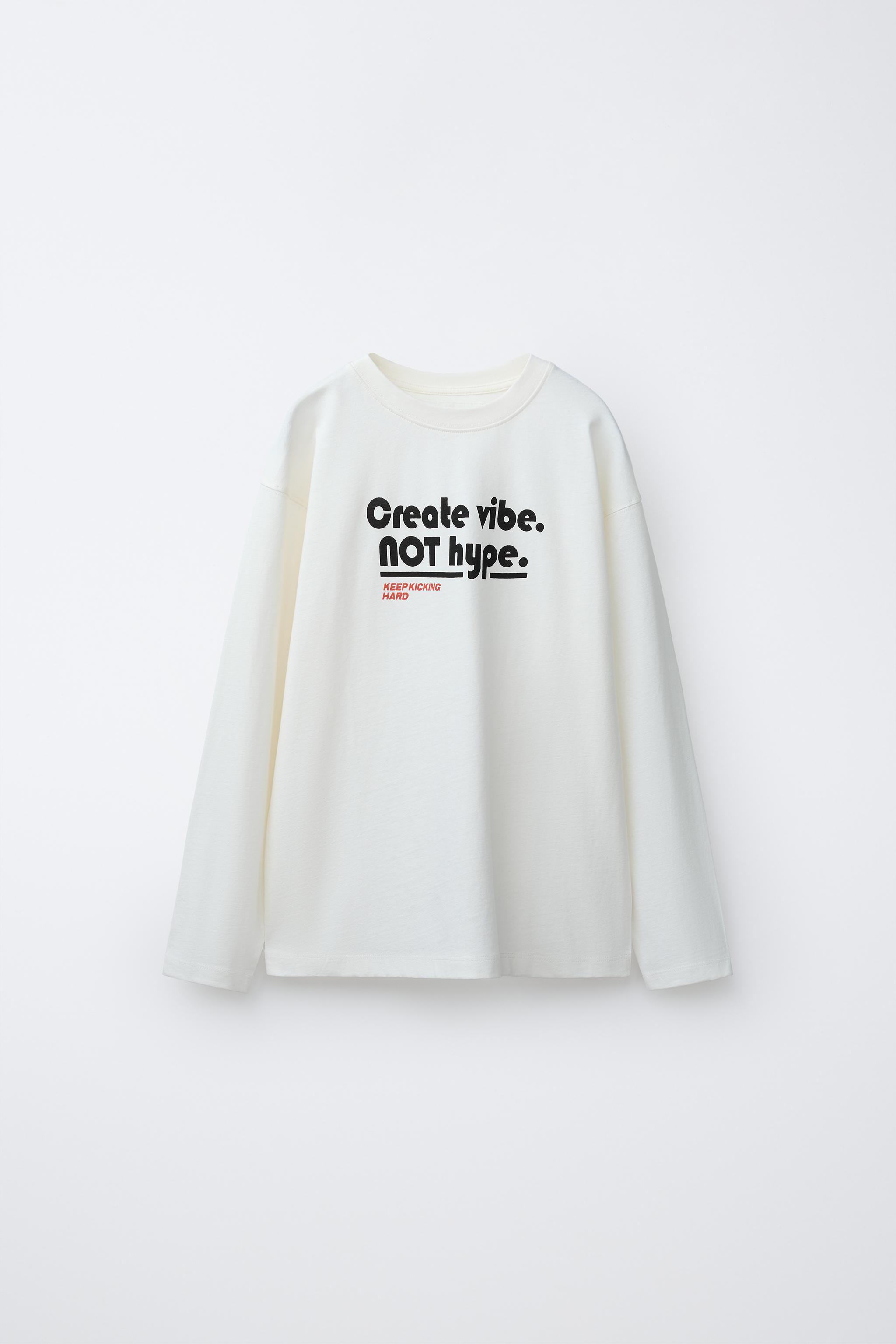 SLOGAN T-SHIRT - Oyster-white | ZARA South Africa
