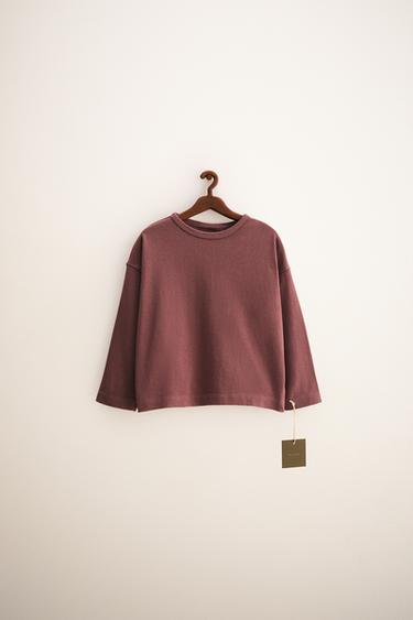ZARA TIMELESS - PLAIN COTTON T-SHIRT - burnt umber by Zara