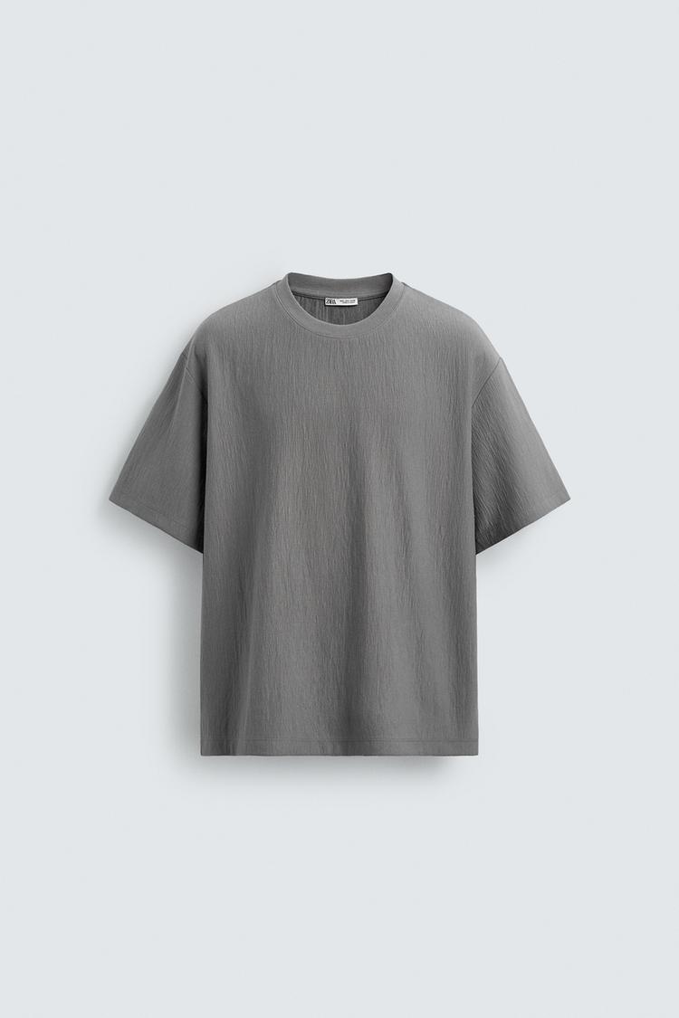 ZARA RELAXED FIT TEXTURED T-SHIRT
