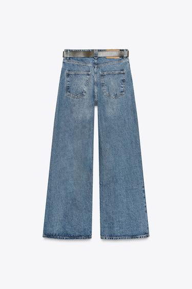Z1975 WIDE LEG LOOSE HIGH-WAIST JEANS - Faded blue by Zara - Image 7