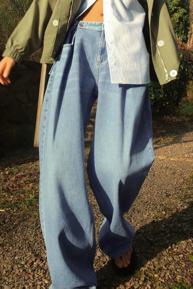 ДЖИНСЫ Z1975 LOOSE WIDE LEG С ПУГОВИЦАМИ — ВЫЦВЕТШИЙ СИНИЙ от Zara — изображение 0