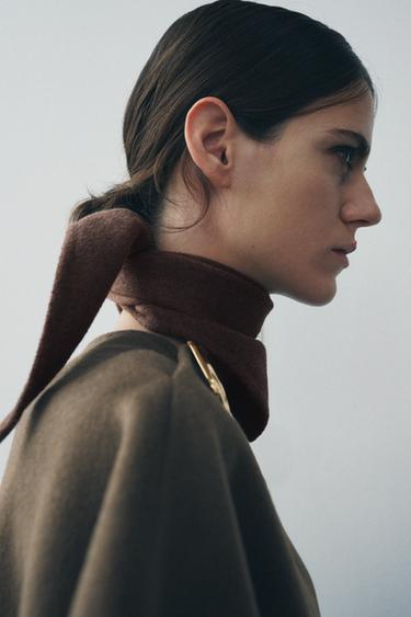 WOOLLEN BANDANA - Brown by Zara