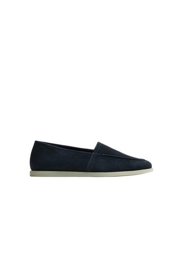 CASUAL LEATHER LOAFERS - Blue by Zara