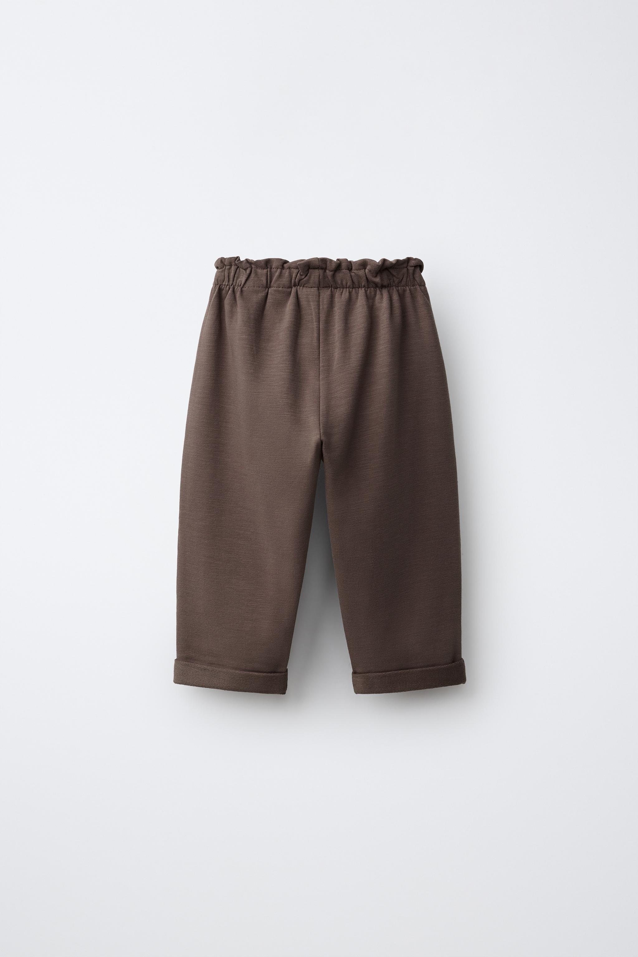 PLUSH HAMMER PANTS — Dark brown
