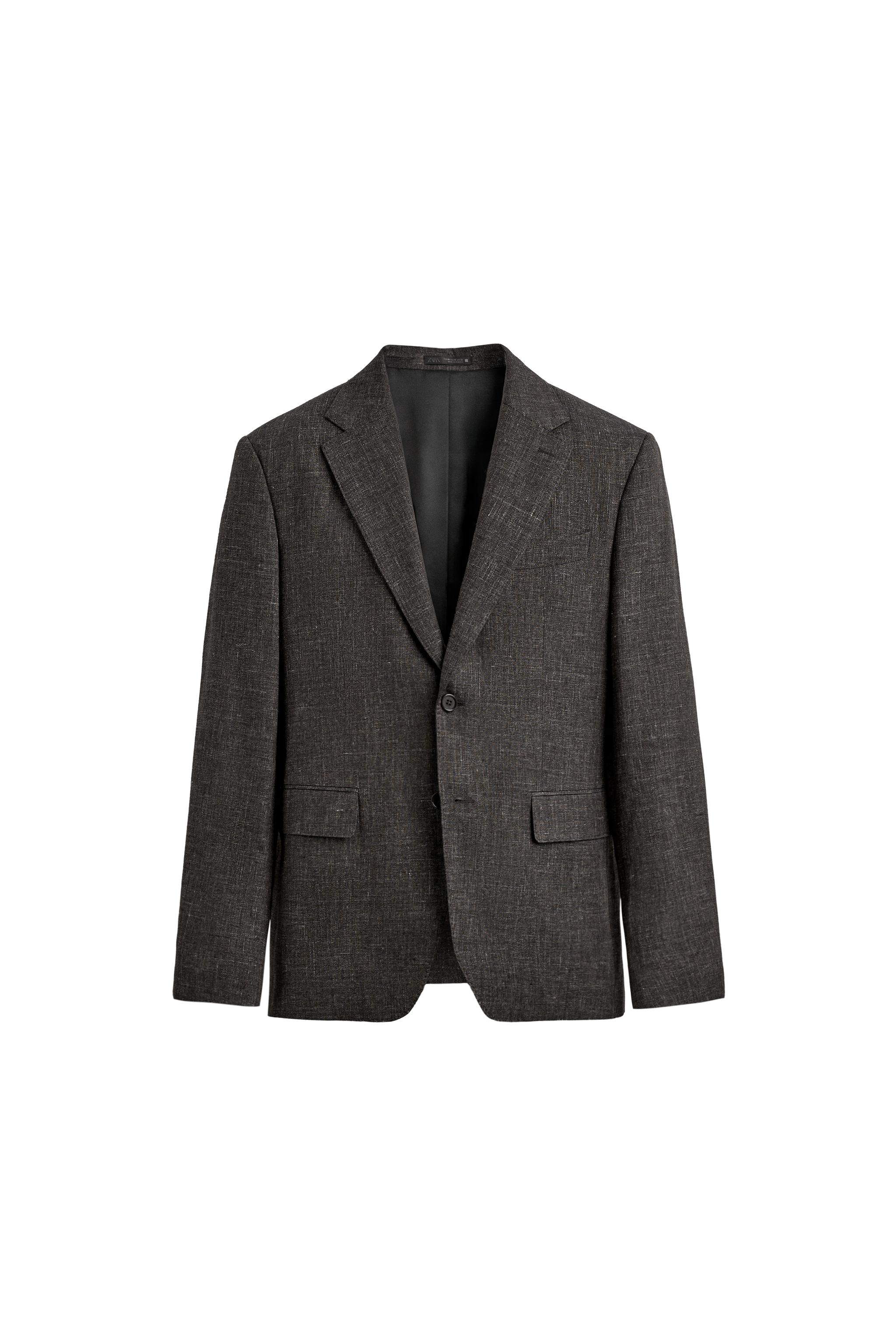 REGULAR FIT TEXTURED SUIT JACKET
