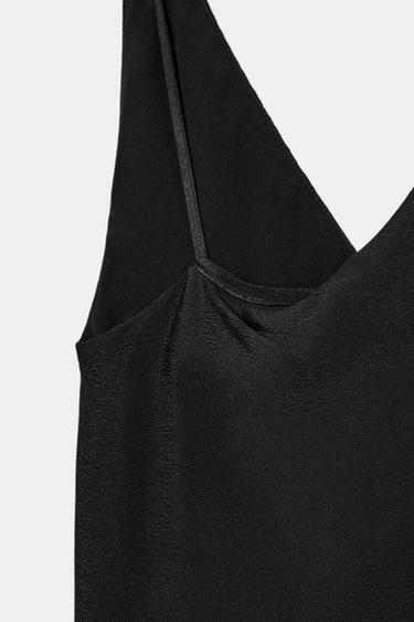 ZW COLLECTION ASYMMETRIC MIDI DRESS - Black by Zara - Image 8