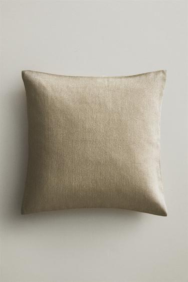 PLAIN CUSHION COVER - Light brown by Zara