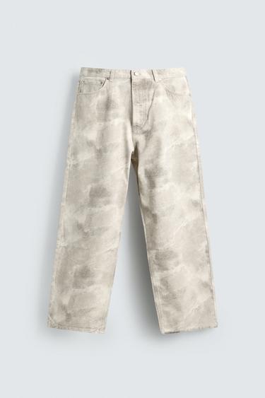 BAGGY FIT JEANS - Printed by Zara