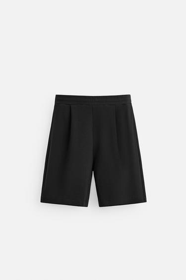 BERMUDA INTERLOCK À PINCES - Noir de Zara - Image 6
